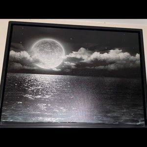 Moon canvas framed